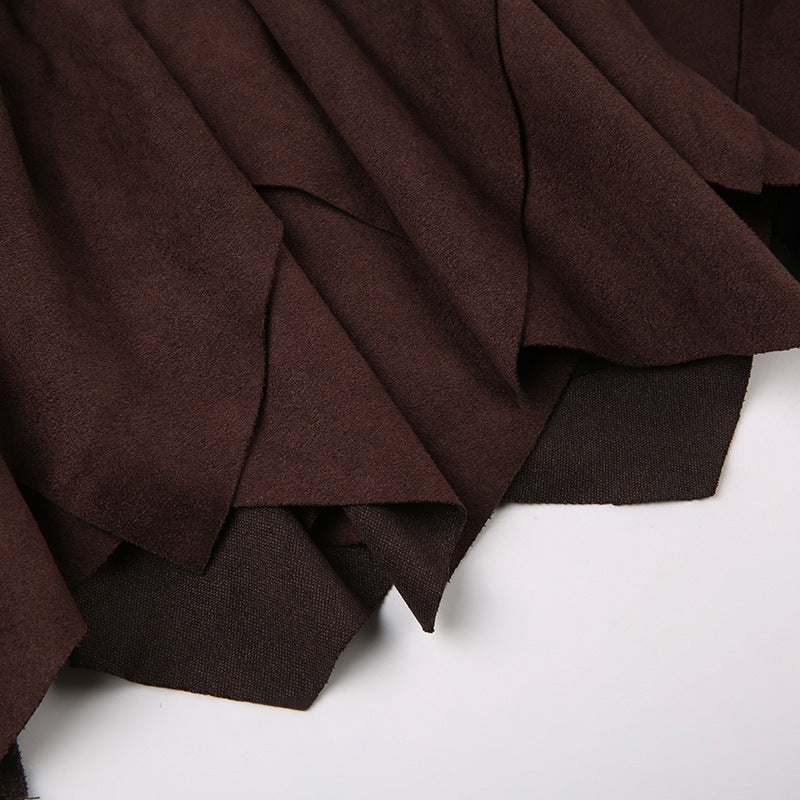 Irregular Lace-up Waist Skirt