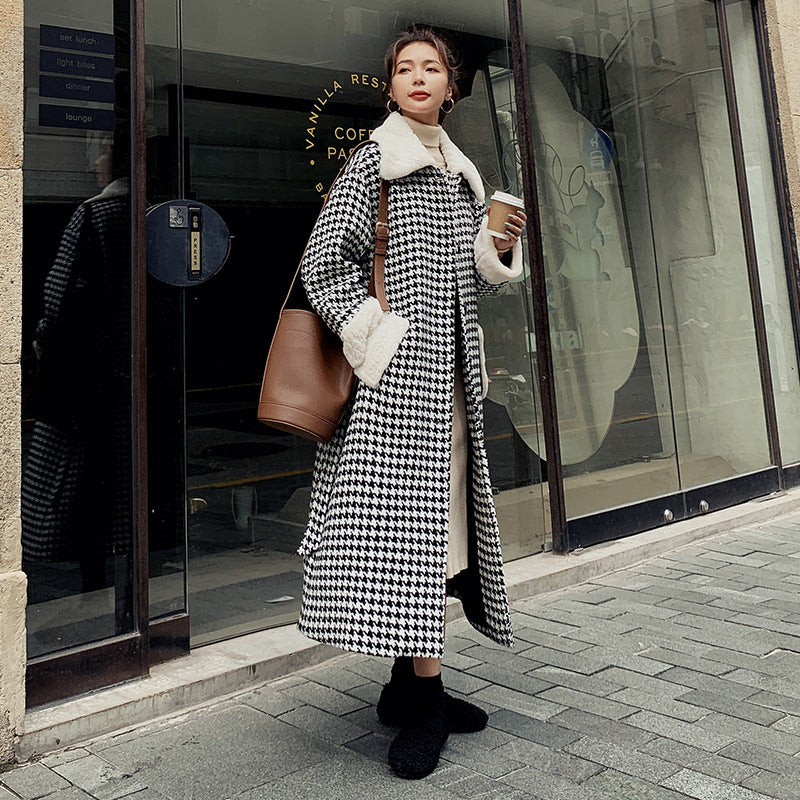 Cappotto lungo in lana in stile britannico