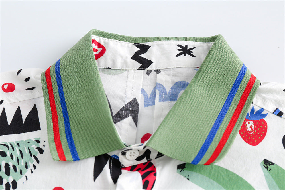 Abstract Printed Shirt Summer Men And Women