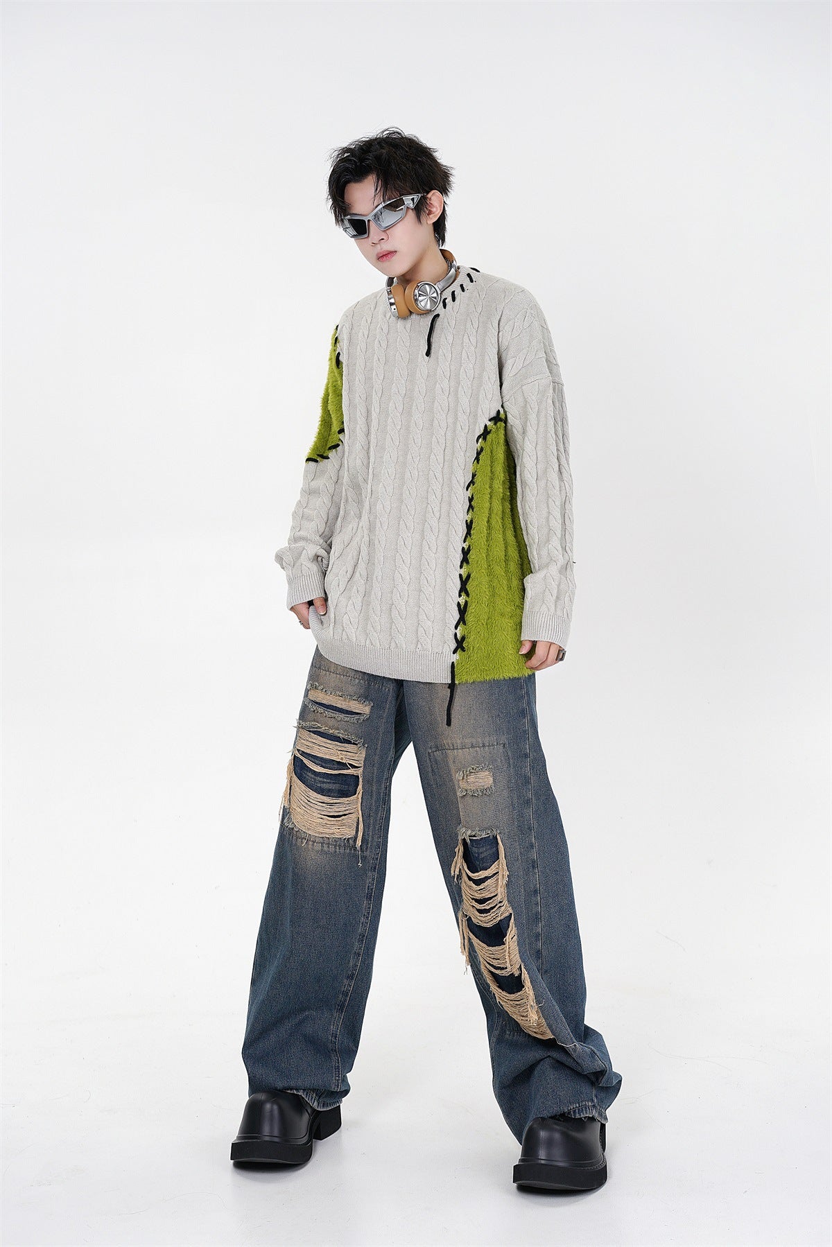 Men And Women Couple Crew Neck Casual Sweater