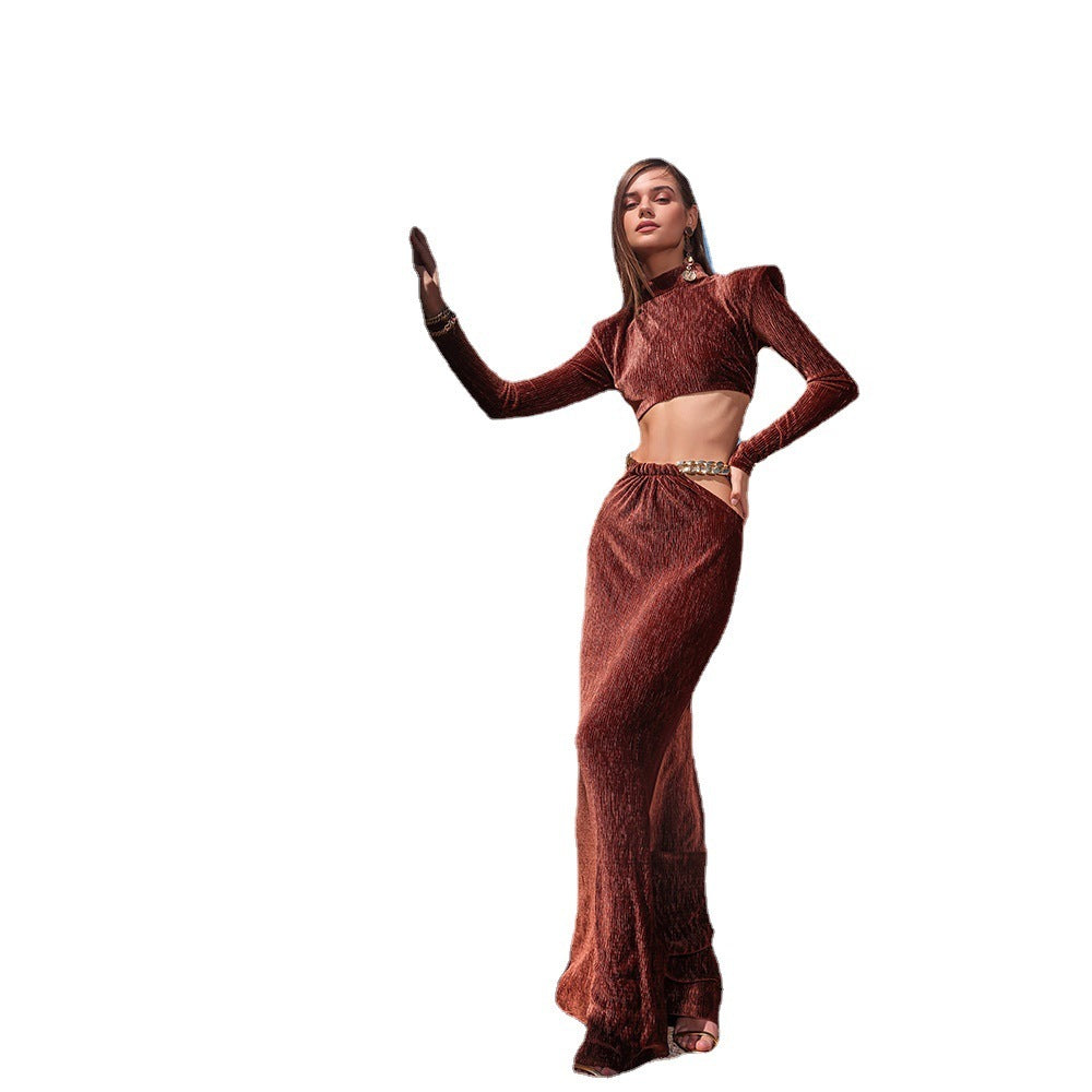 Top - High Waist Skirt Suit For Women