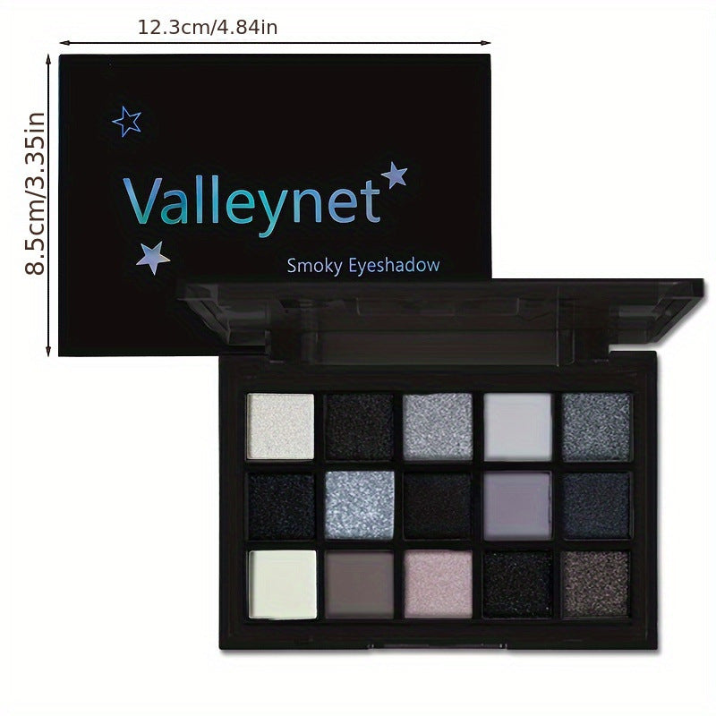 15 Color Matte Pearlescent Smoked Eye Shadow Plate