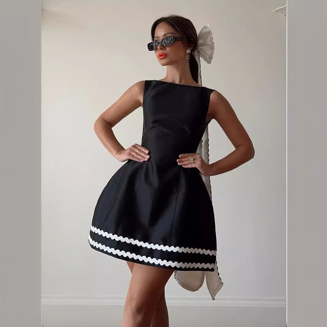 Sheath Backless A- Line Dress