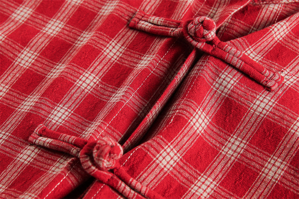 Fashion Short Sleeve Plaid Shirt Men