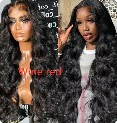 Natural High-temperature Fiber Front Lace Wig Female Medium Big Wave