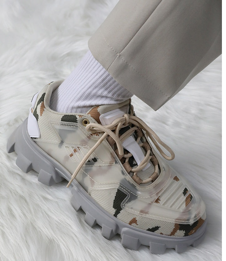 Chaussures décontractées à semelles épaisses - Camouflage Sport