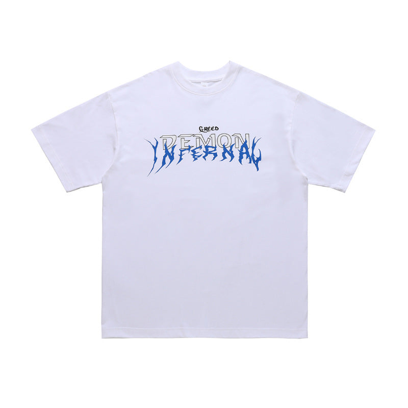 Épaules tombantes lourdes à double fil imprimé gothique High Street