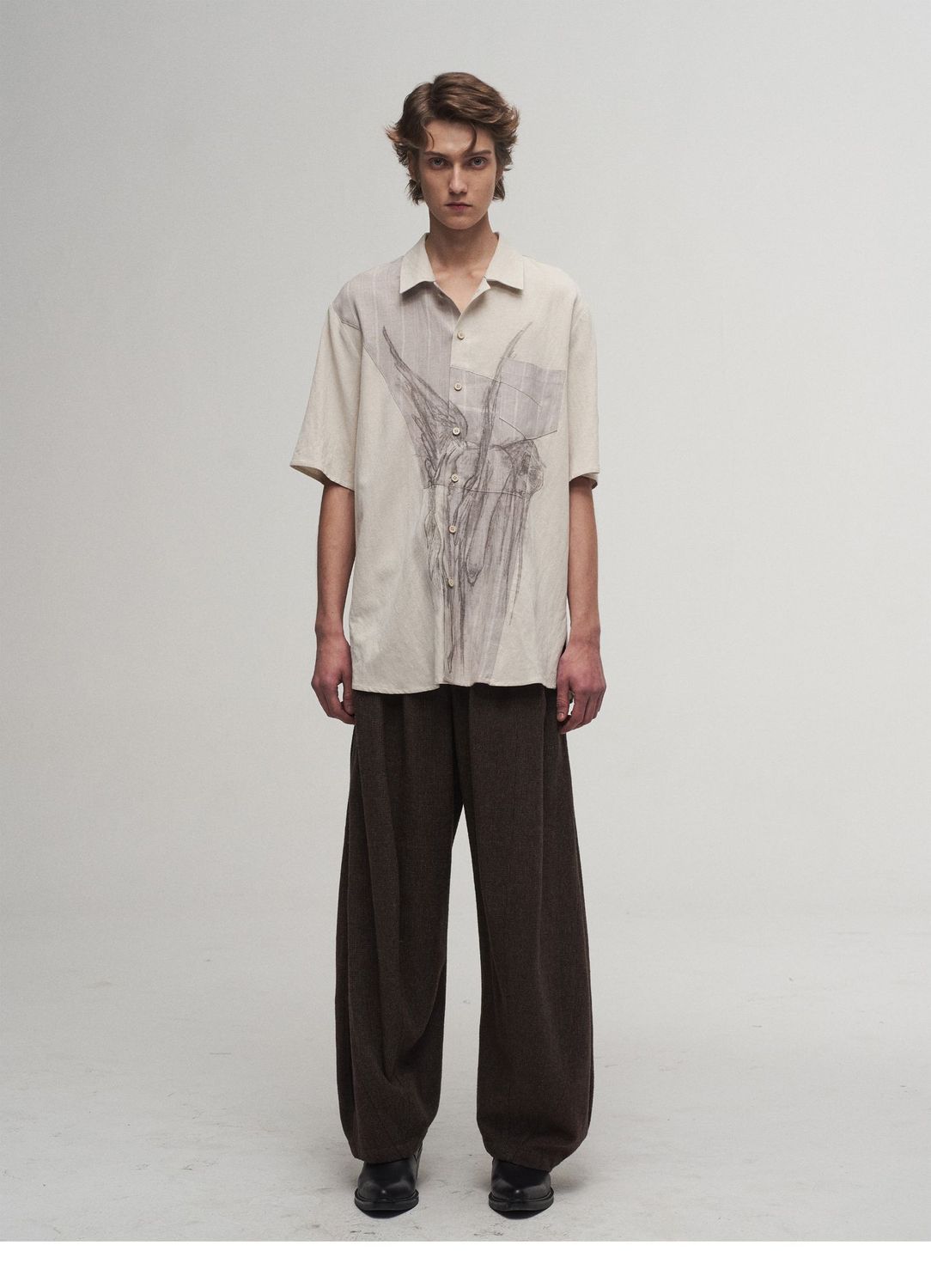 Chemise à manches courtes à motif spécial