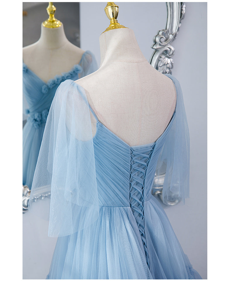 Fashion Personality Blue Evening Dress