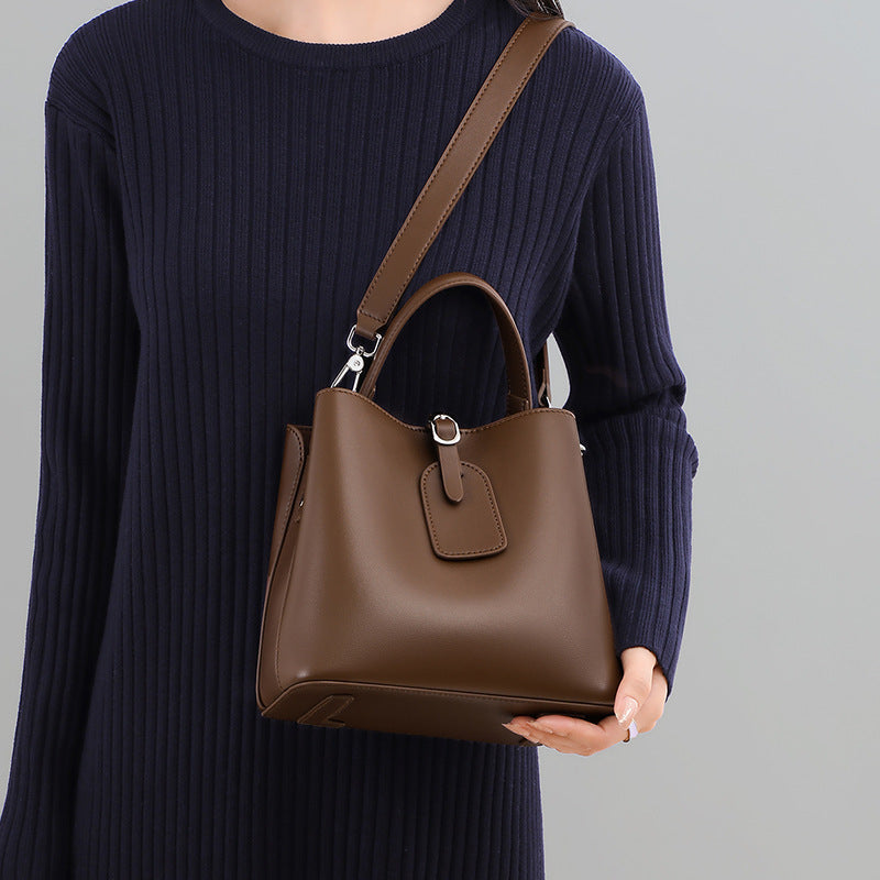 Bucket Crossbody Bag High-grade Large Capacity Genuine Leather