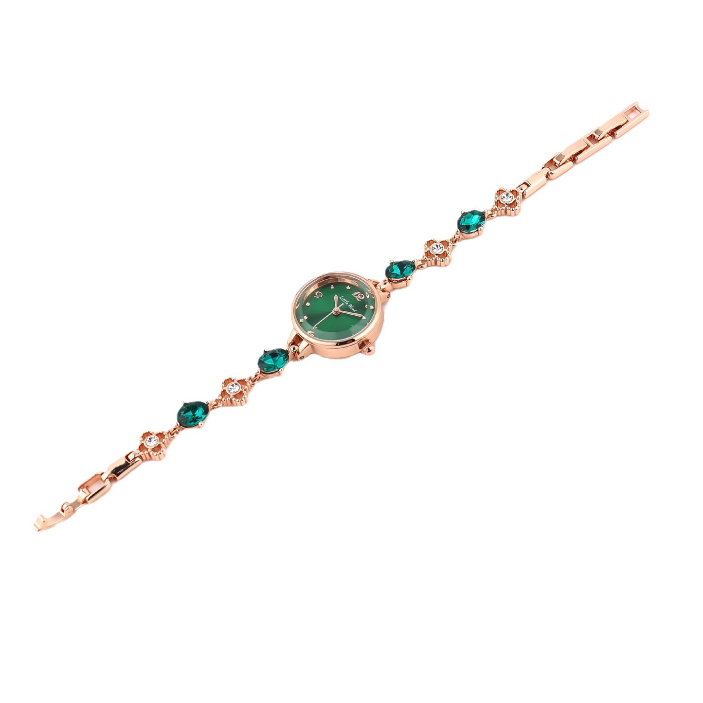 Piccolo orologio verde semplice ed elegante