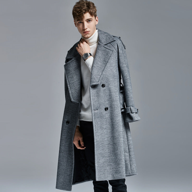 Above-knee Herringbone Coat