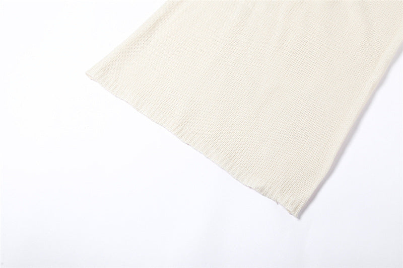 Women's Halter Neck Solid Color Back Breathable Slim Fit Dress