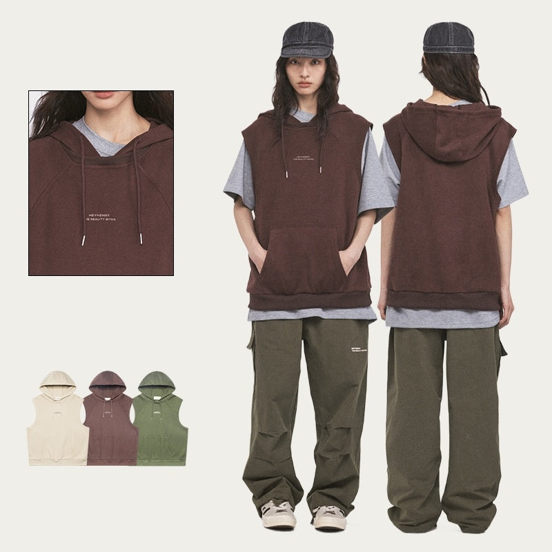 Gilet de couple américain de grande rue, marque de mode extérieure, mode rétro