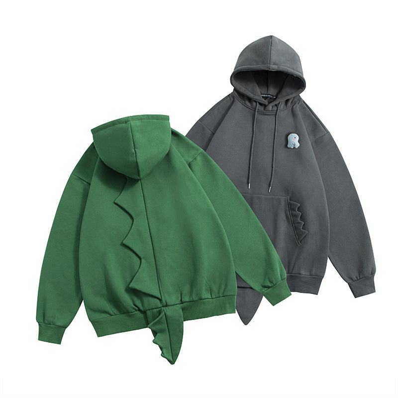 Sweater Hooded Fleece-lined Autumn New Chic Design Sense