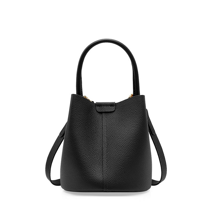 Leather Cross Body Bucket Bag