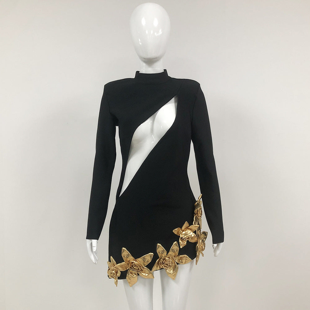 Robe une pièce à bandage épissé