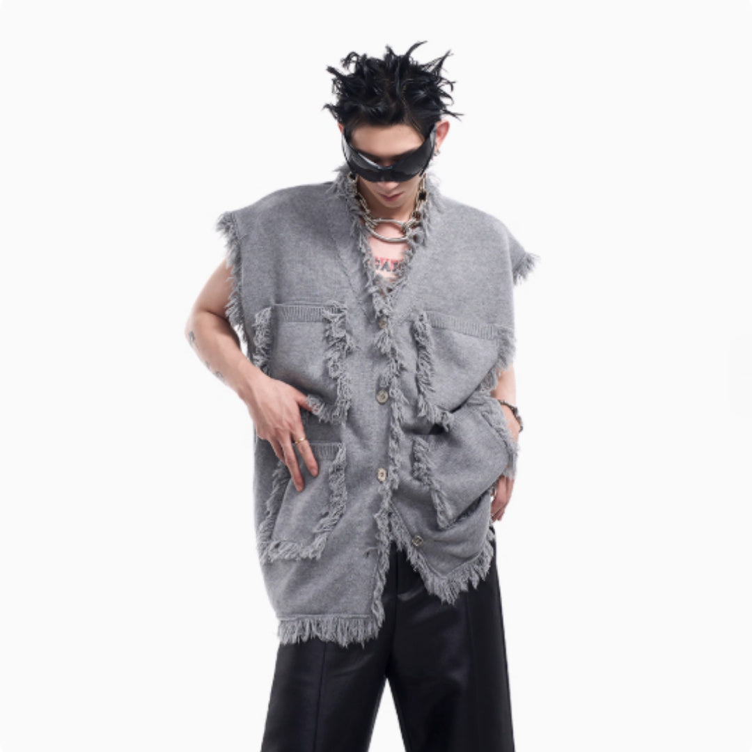 Gilet pull col V pour homme, design d'intérêt particulier, automne