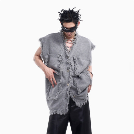 Gilet pull col V pour homme, design d'intérêt particulier, automne