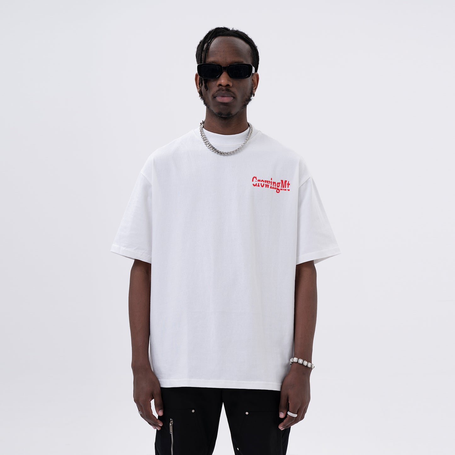 Men's Casual Back Letter Print Short-sleeve T-shirt