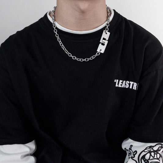 Collier de style sombre avec pendentif hip-hop personnalisé