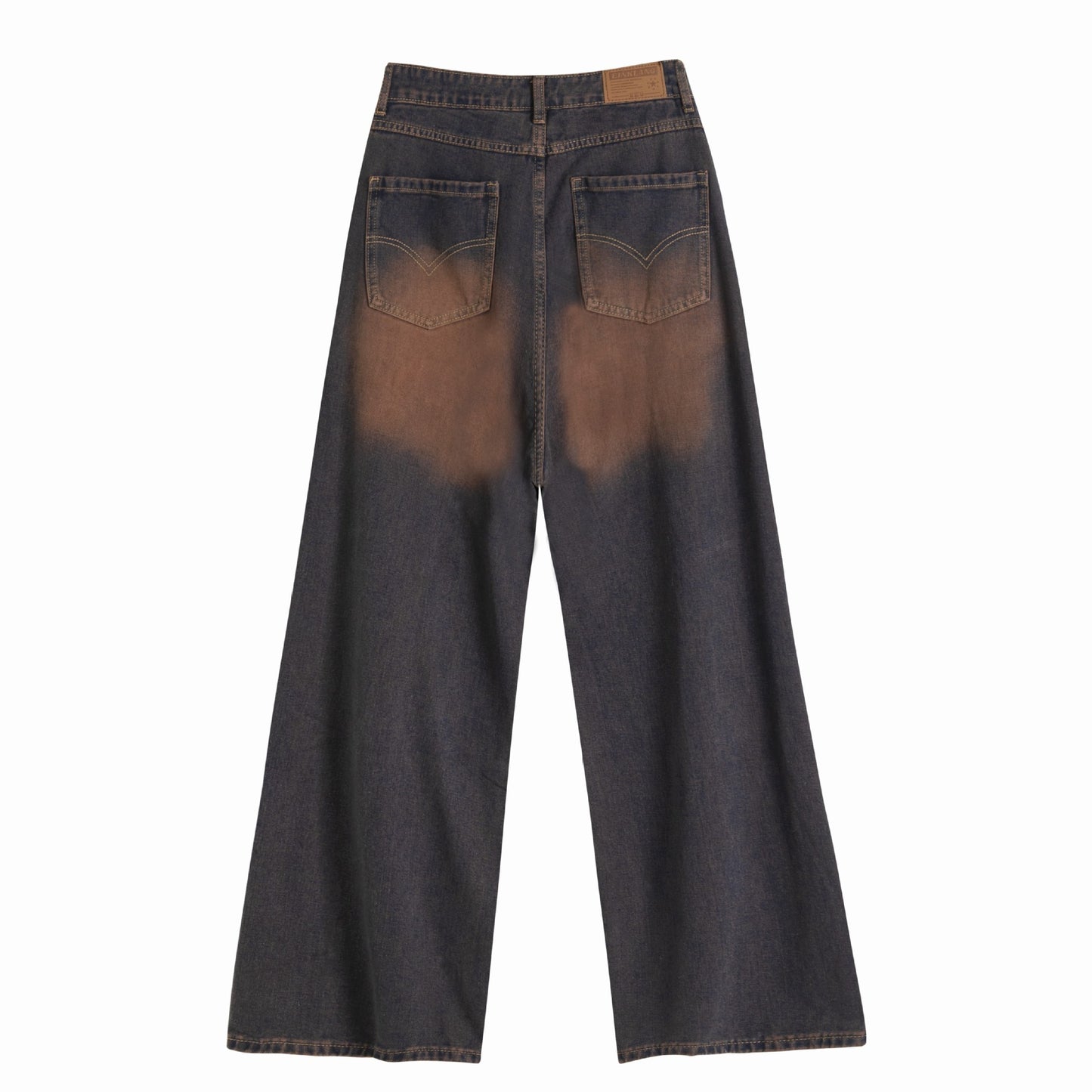 Coutures déchirées et lavées pour les vieux pantalons de cow-boy