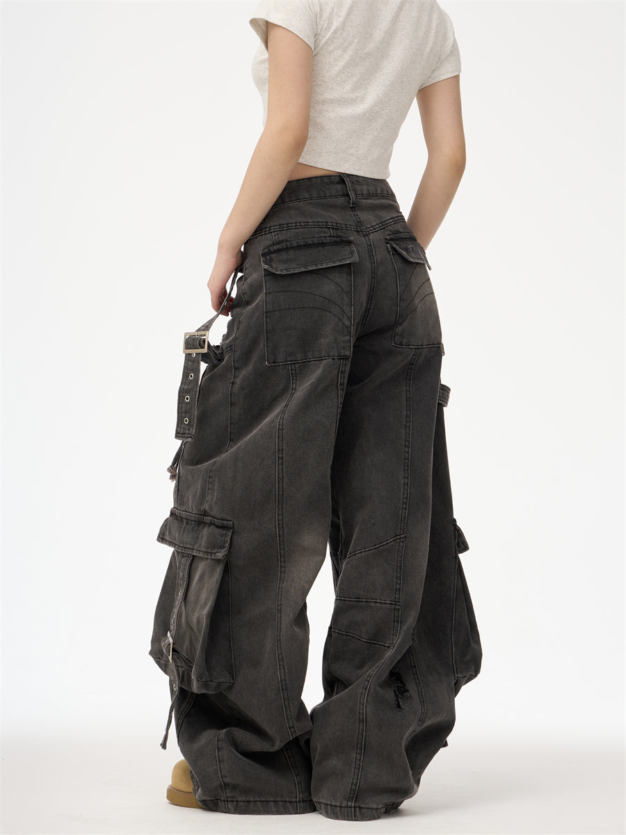Deconstructing Heavy Industry Washed Cargo Pants