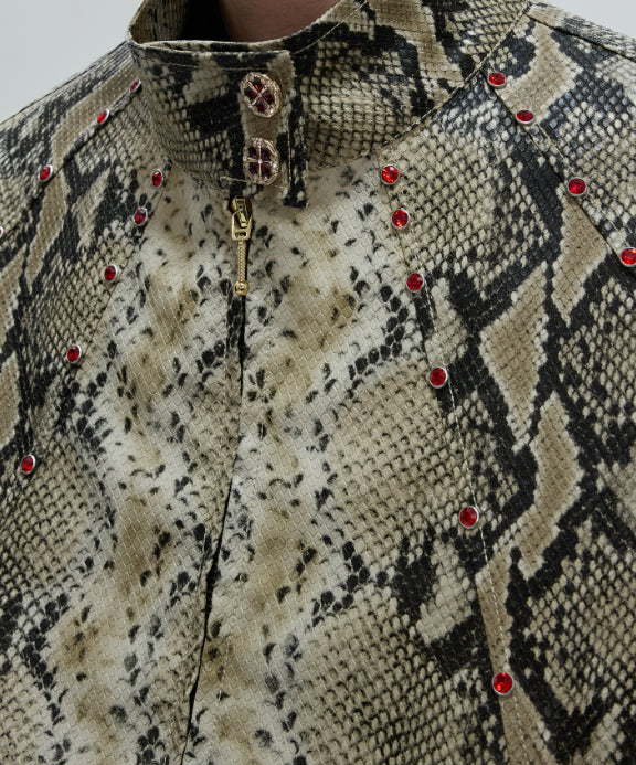 Embellished Stand Collar Short Jacket Autumn