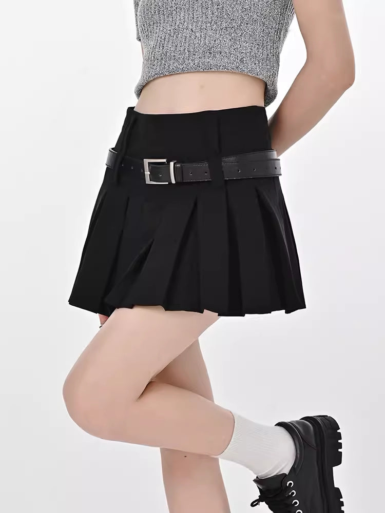 White High Waist Slimming Skirt Short Skirt