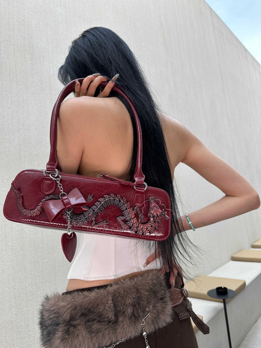 Style Bag Designer Model Red Dragon Niche High Sense Bowling Bag