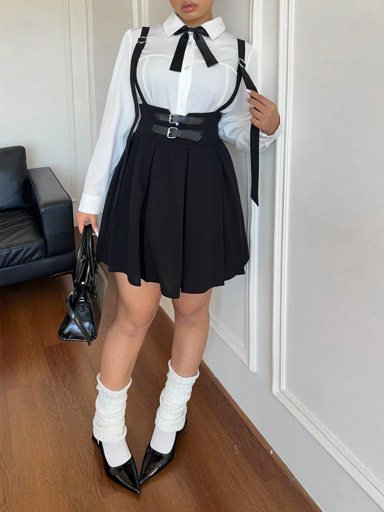 Robe dos nu décontractée à volants, unie et taille haute