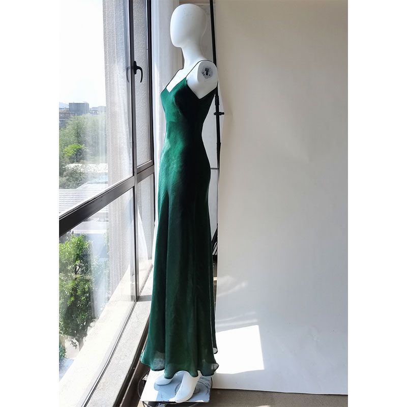 Robe sirène vert pierre New Mobao