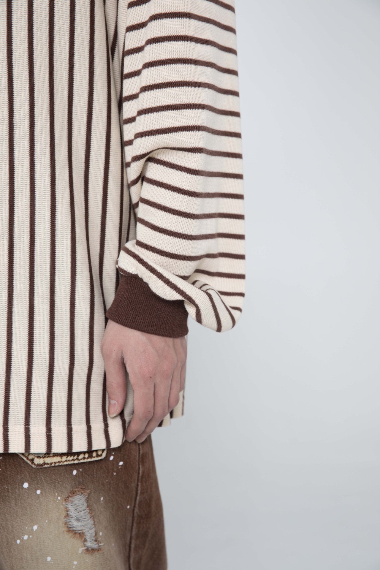 Haut à manches courtes et col en V tendance pour couple