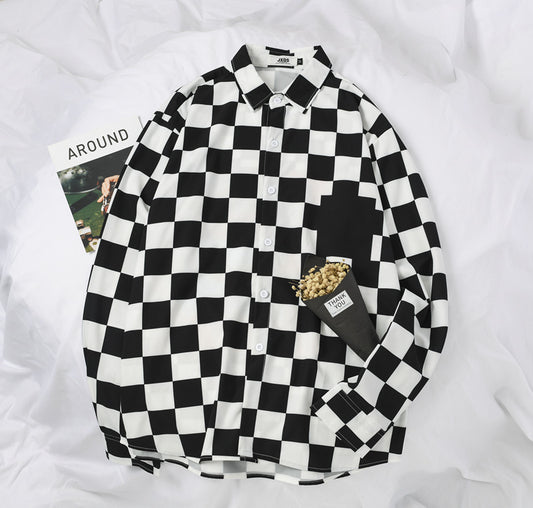 Hip-hop printed long sleeve shirt