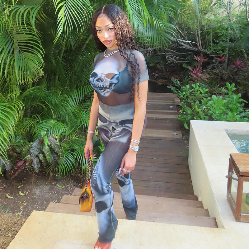 Tuta Street Mesh trasparente con stampa digitale