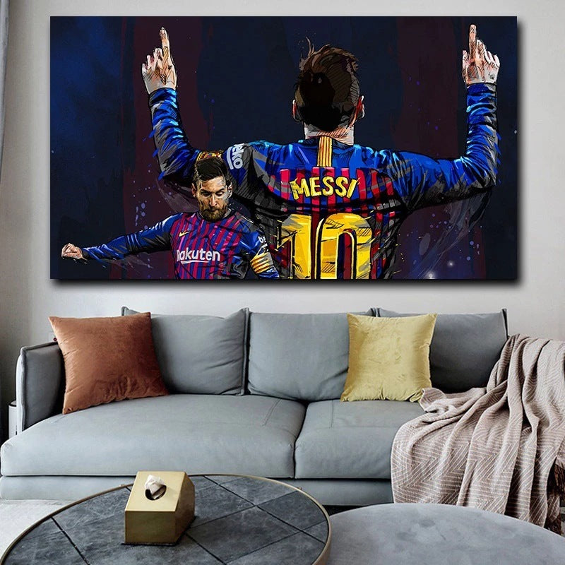 Hd Print Messi Canvas Painting Living Room Bedroom