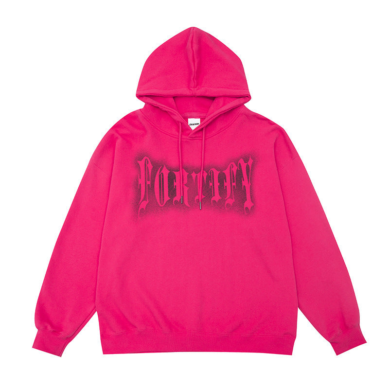 Sweat à capuche à manches longues et imprimé croix d'automne en tissu éponge