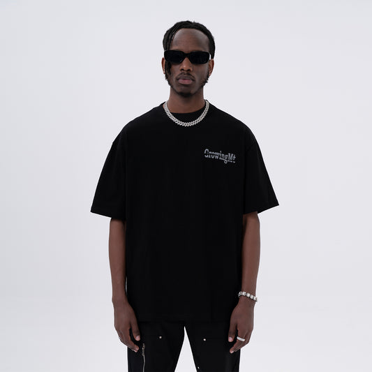 Men's Casual Back Letter Print Short-sleeve T-shirt