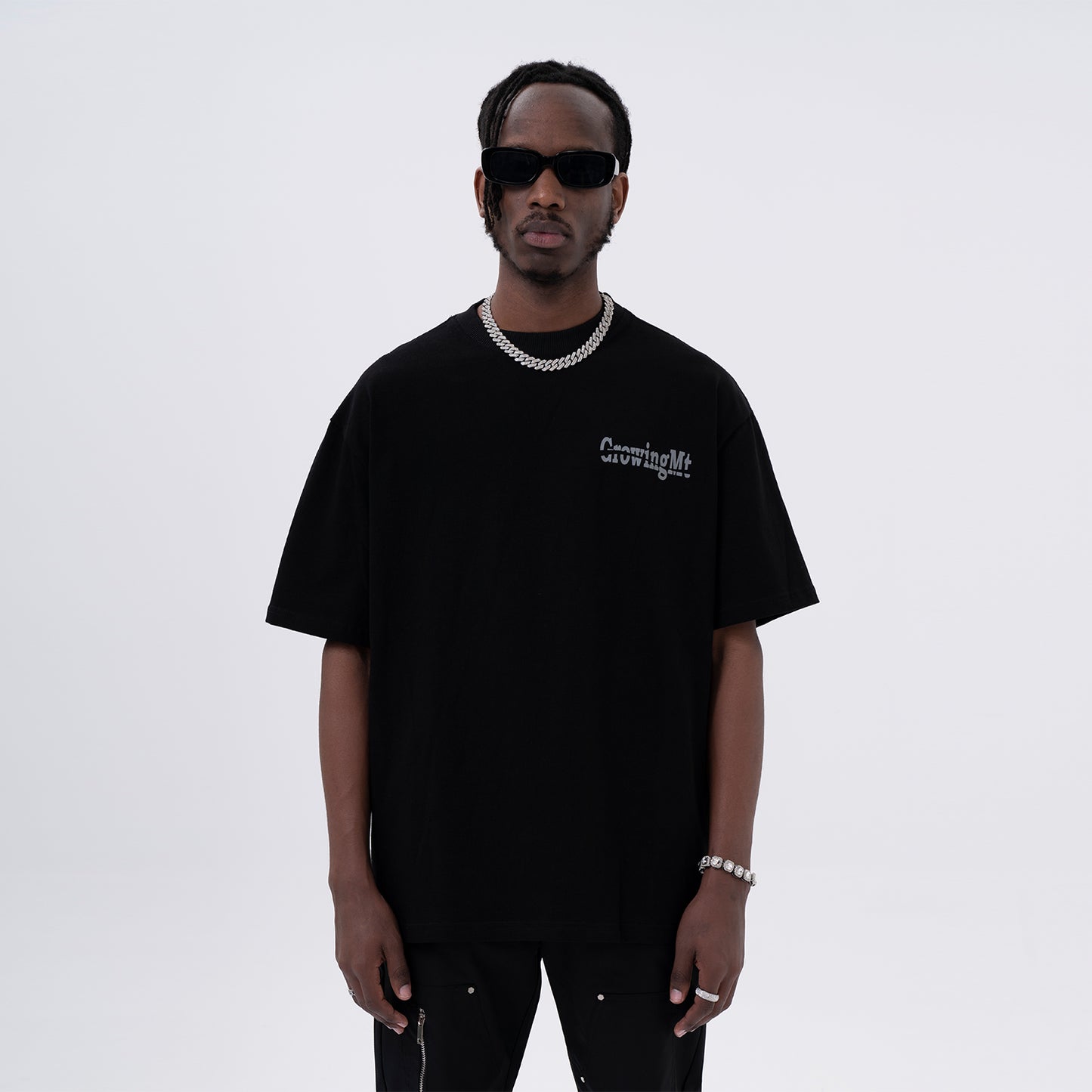 Men's Casual Back Letter Print Short-sleeve T-shirt