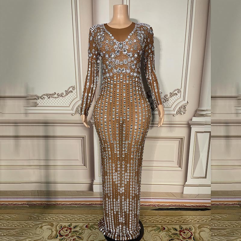 Robe scintillante en diamants brillants