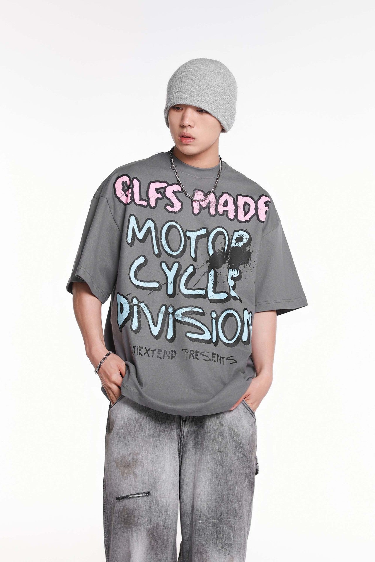 Creative Letters Printed Loose Casual Short-sleeved T-shirt