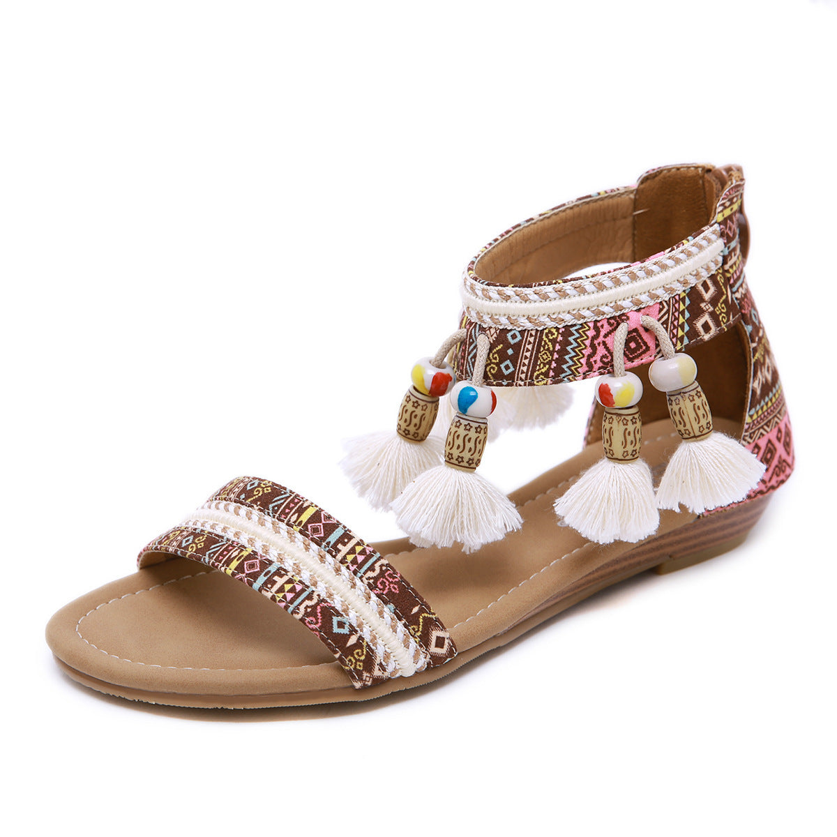 Fringed Roman Sandals