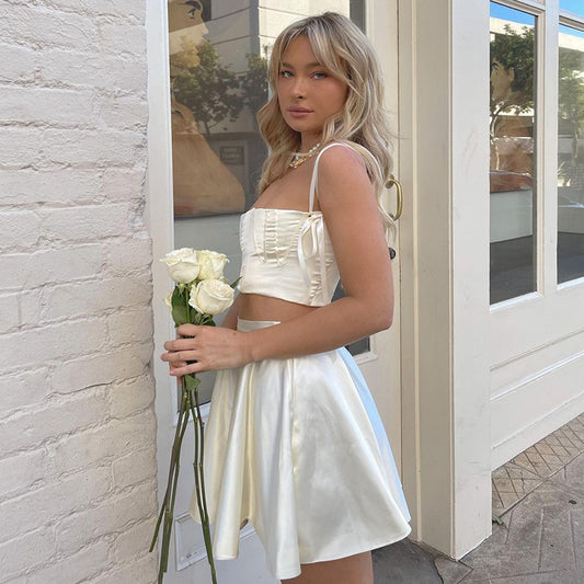 Sling Casual Jacket Flared Skirt Suit