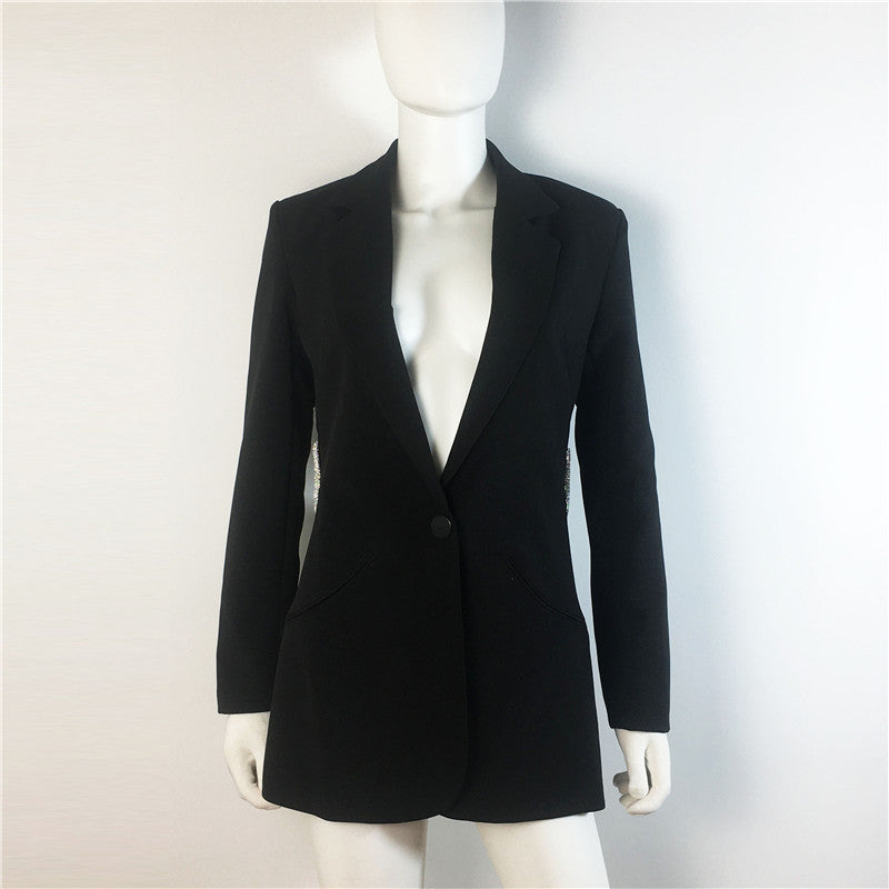 The New Fashionable Cut-out Waistless Design Slim Jacket