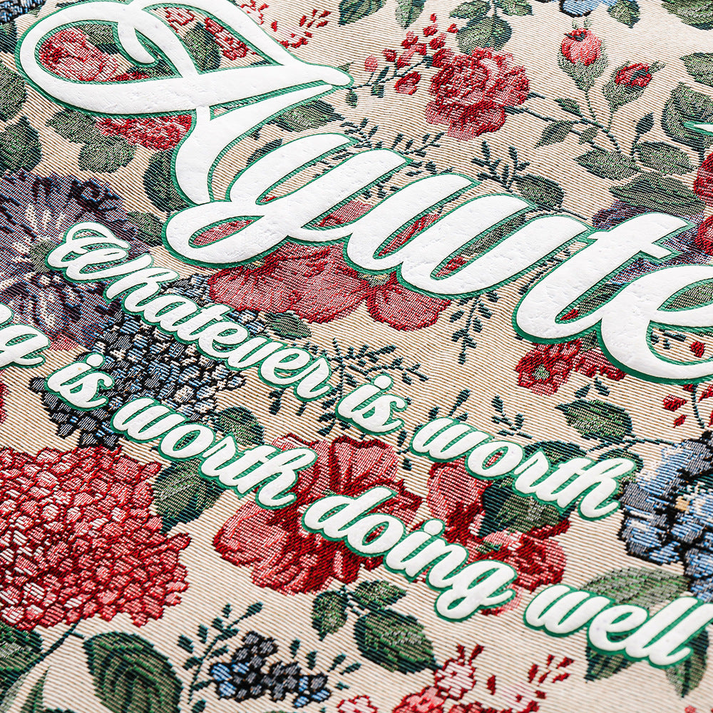 Veste ample à imprimé floral teint en fil, style rétro américain