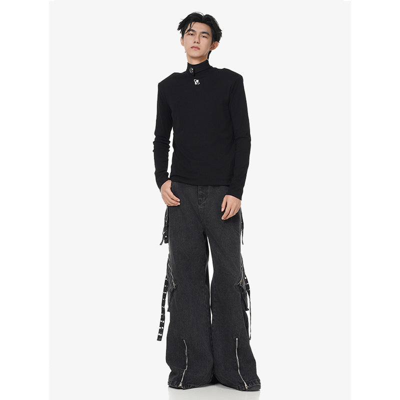 Nouveaux jeans cargo de niche Street Fashion