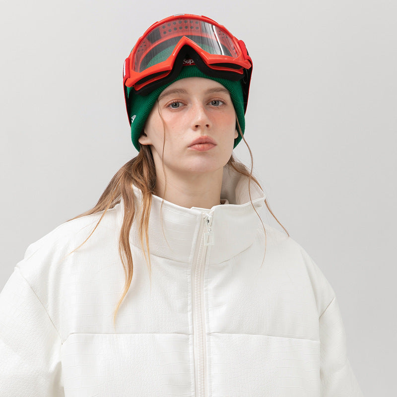 Loose Standing Collar Cotton Coat