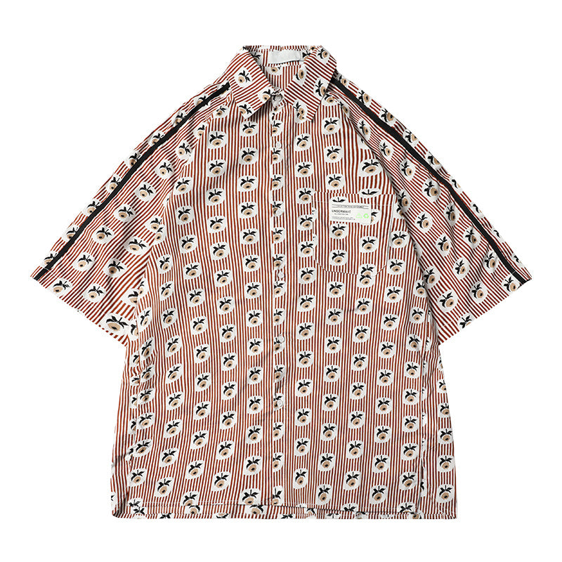 Short sleeve shirt with flowers