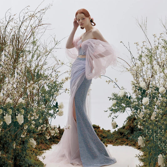 Fashion Dress Beaded Off-shoulder Dress