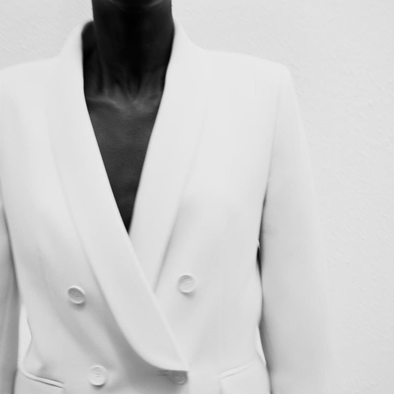 Clothing Double-breasted Solid Color Suit Jacket
